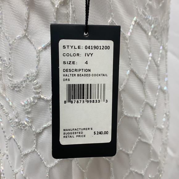 Adrianna Papell halter Beaded cocktail dress - Picture 6 of 7